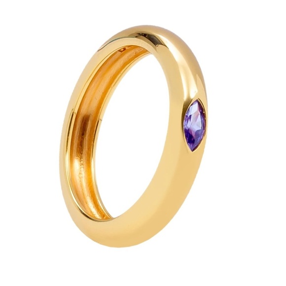 aleyole Jewelry - 💜 Purple Minimalist Gold 925 Sterling Silver Ring